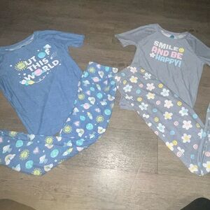 Two sets of girls size 14 pajamas